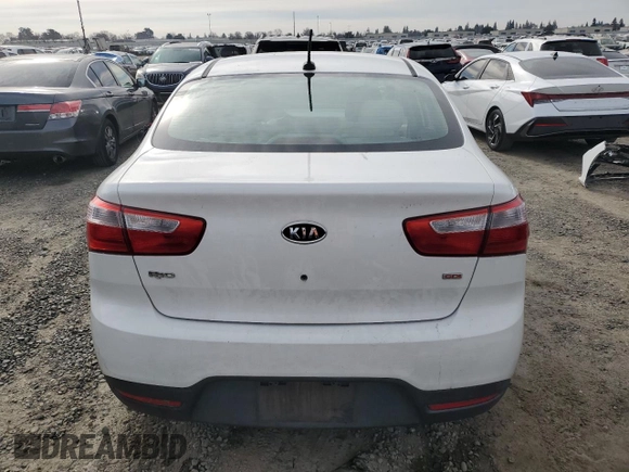 2013 Kia Rio LX with VIN KNADM4A31D6113719, listed as a Copart auction lot 44825165 with 121,443 mi miles and Salvage Title. Bid and sale history available at carsss.com. Image 6.