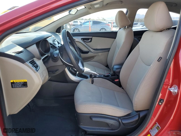 2016 Hyundai Elantra SE with VIN KMHDH4AE6GU478823, listed as a Copart auction lot 48952945 with 60,184 mi miles and Salvage Title. Bid and sale history available at carsss.com. Image 7.