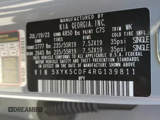 2024 Kia Sportage SX-Prestige with VIN 5XYK5CDF4RG139811, listed as a Copart auction lot 46883445 with 12,020 mi miles and Salvage title. Bid and sale history available at DreamBid. Image 13.