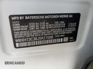 2018 BMW X1 xDrive28i with VIN WBXHT3C38J5K27008, listed as a Copart auction lot 45765683 with 21,876 mi miles. Bid and sale history available at carsss.com. Image 12.
