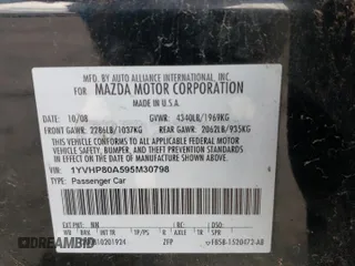2009 Mazda 6 with VIN 1YVHP80A595M30798, listed as a Copart auction lot 88481725 with 221,950 mi miles and Clean title. Bid and sale history available at DreamBid. Image 12.