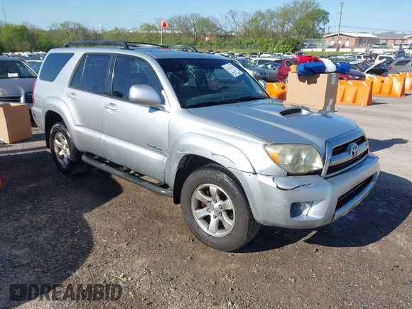 2007 Toyota 4Runner SR5 with VIN JTEZU14R870097383, listed as a IAAI auction lot 42036194 with 337,589 mi miles. Bid and sale history available at carsss.com. Image 1.