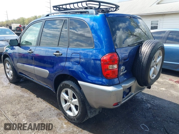 2005 Toyota RAV4 with VIN JTEGD20V350094758, listed as a IAAI auction lot 42033815 with 205,175 mi miles. Bid and sale history available at carsss.com. Image 3.