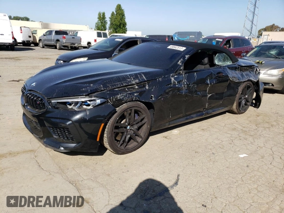 2022 BMW M8 Competition z VIN WBSDZ0C01NCJ91249, wystawiony jako Copart lot #49842513 z przebiegiem 6 187 mil mil oraz . Historia ofert i sprzedaży dostępna na DreamBid. Obrazek 1.