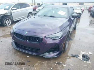 2022 BMW 2 Series M240i xDrive with VIN 3MW53CM03N8C68415, listed as a IAAI auction lot 41443638 with 37,209 mi miles. Bid and sale history available at carsss.com. Image 6.
