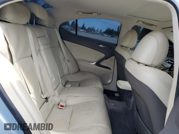 2011 Lexus IS 250 z VIN JTHBF5C21B5136191, wystawiony jako Copart lot #58203625 z przebiegiem 187 402 mil mil oraz Szkoda całkowita • Salvage title. Historia ofert i sprzedaży dostępna na DreamBid. Obrazek 10.