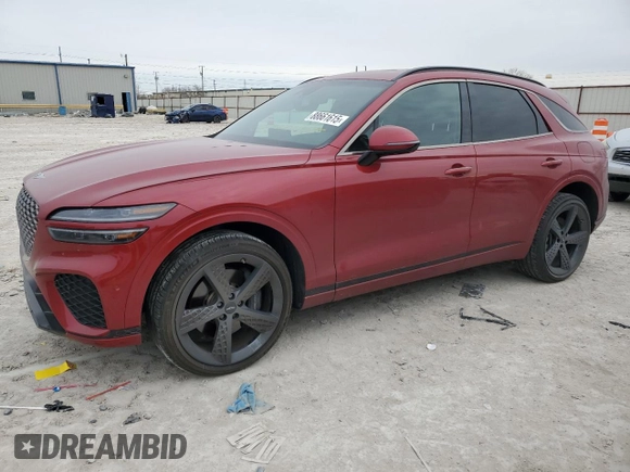 2022 Genesis GV70 Sport with VIN KMUMCDTCXNU011073, listed as a Copart auction lot 88661615 with 34,297 mi miles and Salvage title. Bid and sale history available at DreamBid. Image 1.