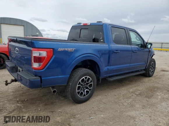 2023 Ford F-150 XL with VIN 1FTFW1E5XPKD84631, listed as a Copart auction lot 51796905 with 54,156 mi miles and Salvage Title. Bid and sale history available at carsss.com. Image 3.