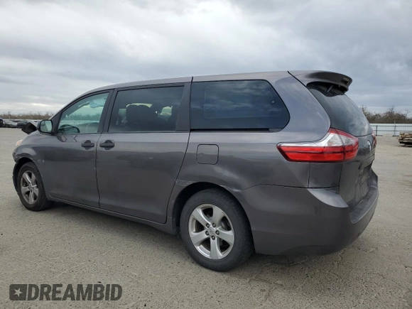 2017 Toyota Sienna L with VIN 5TDZZ3DC4HS808458, listed as a Copart auction lot 43667855 with 170,546 mi miles and Salvage Title. Bid and sale history available at DreamBid. Image 2.