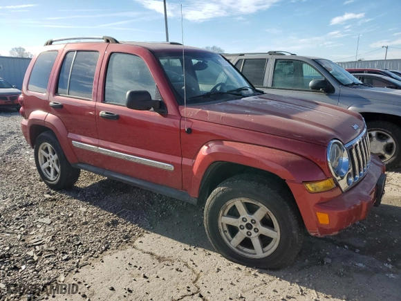 2005 Jeep Liberty Limited with VIN 1J8GL58K05W644703, listed as a Copart auction lot 81973854 with 0 mi miles and Non Repairable. Bid and sale history available at carsss.com. Image 4.