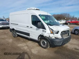 2023 Ford Transit Cargo with VIN 1FTBR1C86PKB71744, listed as a IAAI auction lot 41678963 with 47,373 mi miles. Bid and sale history available at carsss.com. Image 1.