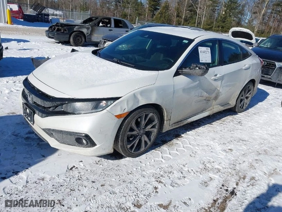 2019 Honda Civic Sedan Sport with VIN 2HGFC2F89KH601370, listed as a IAAI auction lot 41442273 with 48,420 mi miles. Bid and sale history available at carsss.com. Image 2.