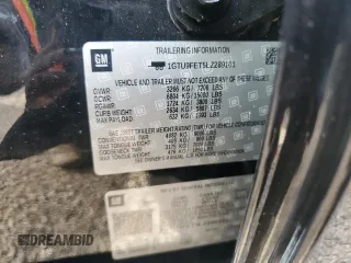 2020 GMC Sierra 1500 Denali with VIN 1GTU9FET5LZ289101, listed as a Copart auction lot 74402284 with Not Provided miles and Salvage Title. Bid and sale history available at DreamBid. Image 12.