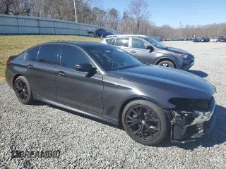 2021 BMW 5 Series 540i with VIN WBA53BJ09MCG05923, listed as a Copart auction lot 48312385 with 41,989 mi miles and Salvage Title. Bid and sale history available at DreamBid. Image 4.