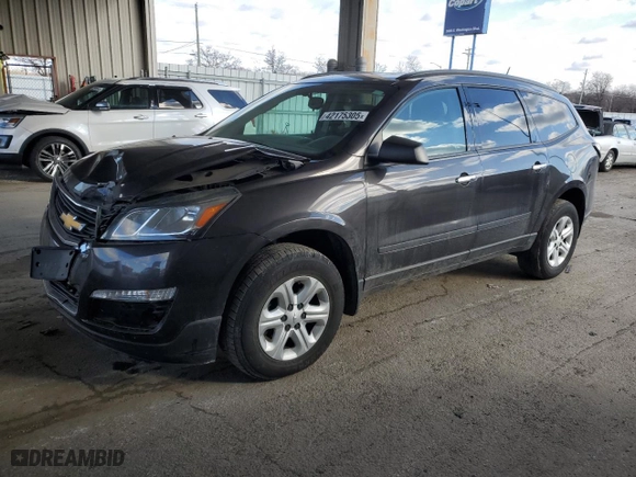 2017 Chevrolet Traverse LS with VIN 1GNKRFKD5HJ261798, listed as a Copart auction lot 42175305 with 123,620 mi miles and Salvage Title. Bid and sale history available at carsss.com. Image 1.