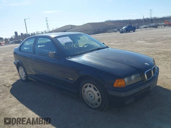 1998 BMW 3 Series 318tiA with VIN WBACG8321WKC84286, listed as a IAAI auction lot 41789161 with 177,827 mi miles. Bid and sale history available at carsss.com. Image 1.