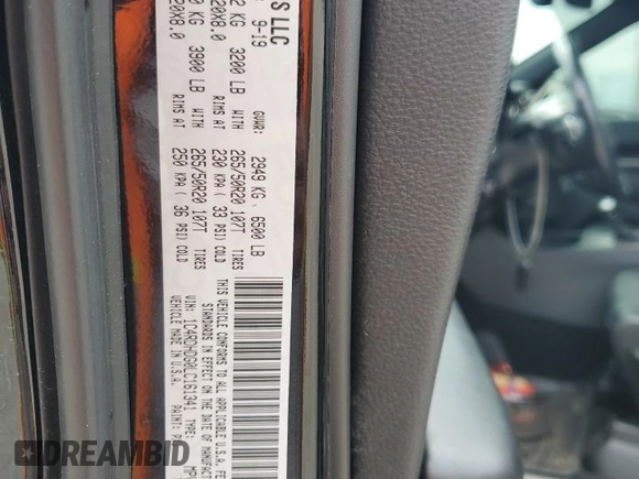 2020 Dodge Durango GT with VIN 1C4RDHDG0LC161341, listed as a Copart auction lot 55792215 with 83,291 mi miles and Non repairable. Bid and sale history available at DreamBid. Image 13.