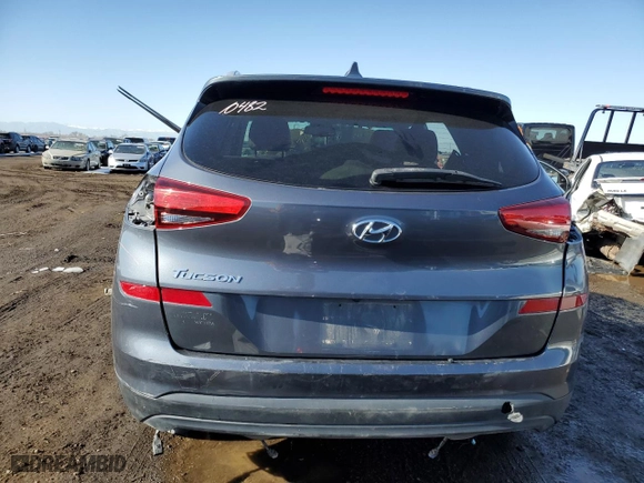 2019 Hyundai Tucson Value with VIN KM8J33A4XKU956382, listed as a Copart auction lot 42863185 with 68,364 mi miles and Salvage Title. Bid and sale history available at carsss.com. Image 6.