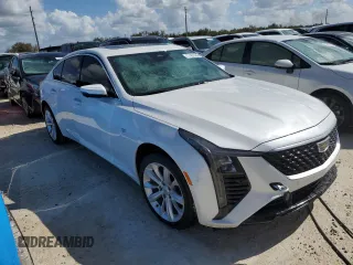 2025 Cadillac CT5 Premium Luxury with VIN 1G6DN5RW9S0100675, listed as a Copart auction lot 77497624 with Not provided miles and Salvage title. Bid and sale history available at DreamBid. Image 4.