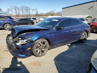 2021 Hyundai Sonata SEL Plus with VIN 5NPEJ4J2XMH132301, listed as a Copart auction lot 46515995 with 54,997 mi miles and Salvage Title. Bid and sale history available at carsss.com. Image 1.