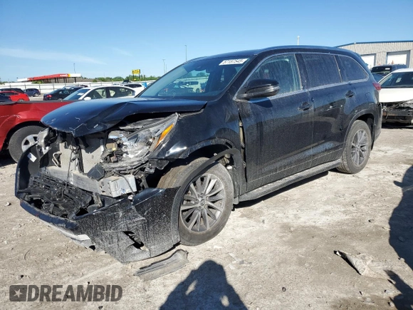 2019 Toyota Highlander SE with VIN 5TDJZRFH6KS611758, listed as a Copart auction lot 57157545 with 63,798 mi miles and Salvage title. Bid and sale history available at DreamBid. Image 1.