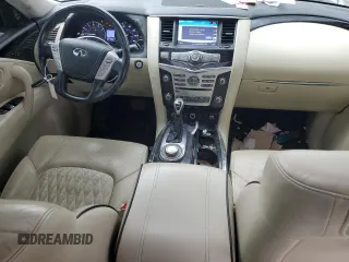 2018 Infiniti QX80 with VIN JN8AZ2NE9J9191221, listed as a Copart auction lot 52523615 with 114,002 mi miles and Salvage Title. Bid and sale history available at carsss.com. Image 8.