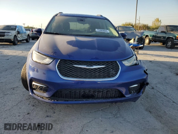 2021 Chrysler Pacifica Touring L with VIN 2C4RC3BG0MR554192, listed as a Copart auction lot 75395604 with 56,845 mi miles and Salvage title. Bid and sale history available at DreamBid. Image 5.