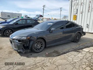 2025 Toyota Camry LE with VIN 4T1DAACK4SU050473, listed as a Copart auction lot 49129745 with 5,363 mi miles and Salvage Title. Bid and sale history available at carsss.com. Image 1.