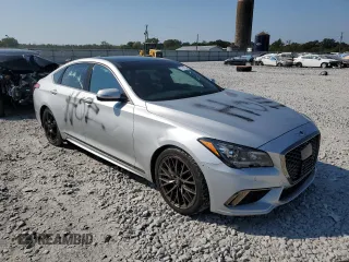 2019 Genesis G80 3.8L with VIN KMTFN4JE8KU322962, listed as a Copart auction lot 75185754 with 88,469 mi miles and Salvage Title. Bid and sale history available at carsss.com. Image 4.