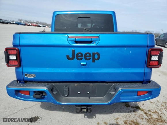 2022 Jeep Gladiator Overland with VIN 1C6HJTFG6NL124535, listed as a Copart auction lot 45988595 with 17,151 mi miles and Salvage Title. Bid and sale history available at carsss.com. Image 6.