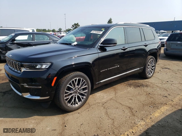 2021 Jeep Grand Cherokee L Summit Reserve with VIN 1C4RJKEG1M8119415, listed as a Copart auction lot 63765684 with 35,122 mi miles and Clean Title. Bid and sale history available at carsss.com. Image 1.