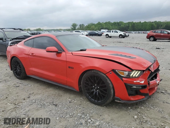 2015 Ford Mustang GT with VIN 1FA6P8CF5F5355719, listed as a Copart auction lot 50631025 with 68,262 mi miles and Salvage Title. Bid and sale history available at DreamBid. Image 4.