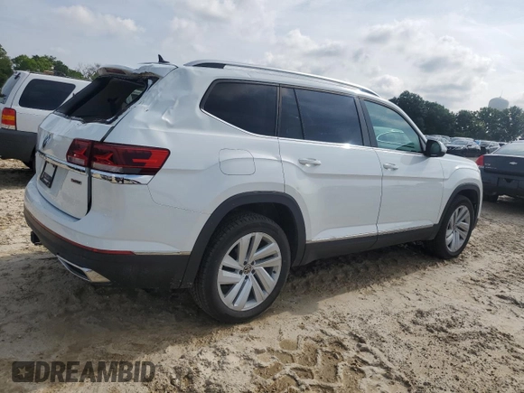 2021 Volkswagen Atlas SEL with VIN 1V2BR2CAXMC562859, listed as a Copart auction lot 60816645 with 72,410 mi miles and Salvage title. Bid and sale history available at DreamBid. Image 3.