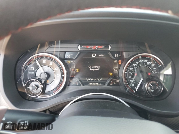 2021 Ram 1500 TRX with VIN 1C6SRFU97MN727629, listed as a Copart auction lot 55415415 with 41,278 mi miles and Salvage title. Bid and sale history available at DreamBid. Image 9.