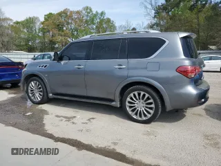 2016 Infiniti QX80 with VIN JN8AZ2NE8G9125817, listed as a Copart auction lot 50489715 with 114,369 mi miles and Salvage Title. Bid and sale history available at carsss.com. Image 2.