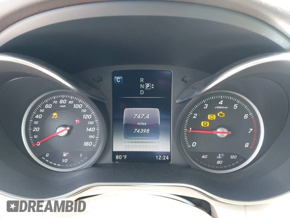 2015 Mercedes-Benz C-Class C 300 with VIN 55SWF4JB4FU056399, listed as a IAAI auction lot 41917600 with 74,398 mi miles. Bid and sale history available at carsss.com. Image 7.