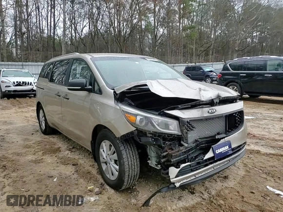 2015 Kia Sedona LX with VIN KNDMB5C16F6020174, listed as a Copart auction lot 45802495 with 103,570 mi miles and Salvage Title. Bid and sale history available at DreamBid. Image 12.