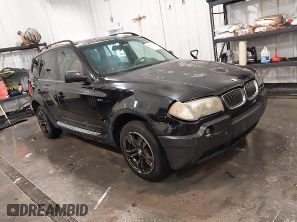 2004 BMW X3 3.0i z VIN WBXPA934X4WA65087, wystawiony jako IAAI lot #42096318 z przebiegiem 175 859 mil mil oraz . Historia ofert i sprzedaży dostępna na DreamBid. Obrazek 1.