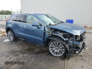 2025 Cadillac XT4 FWD Premium Luxury with VIN 1GYFZCR47SF150673, listed as a Copart auction lot 56108895 with 2,167 mi miles and Salvage title. Bid and sale history available at DreamBid. Image 4.