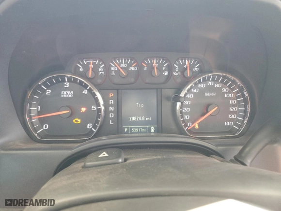 2018 Chevrolet Silverado 1500 Custom with VIN 3GCUKPEC5JG610707, listed as a Copart auction lot 82907764 with 53,917 mi miles and Salvage Title. Bid and sale history available at carsss.com. Image 9.