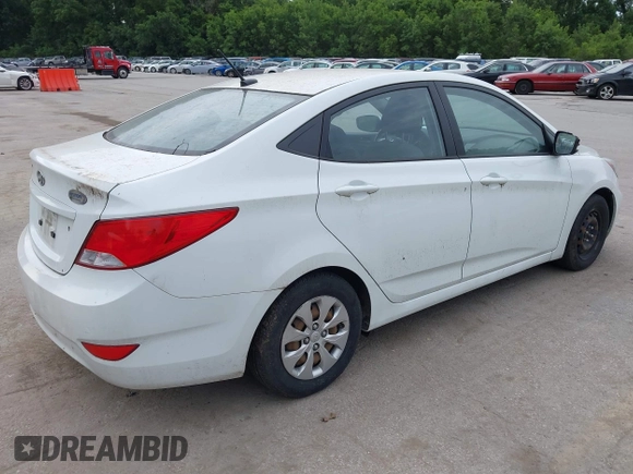 2016 Hyundai Accent SE with VIN KMHCT4AE0GU941453, listed as a IAAI auction lot 42533753 with 153,345 mi miles and . Bid and sale history available at DreamBid. Image 4.