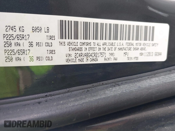 2012 Volkswagen Routan SE с VIN 2C4RVABG4CR217571, выставлен на аукционе IAAI как лот 42408836 с пробегом 253 776 миль миль и . История ставок и продаж доступна на DreamBid. Изображение 9.