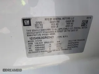 2016 Cadillac Escalade Platinum with VIN 1GYS4DKJ3GR422421, listed as a IAAI auction lot 41872635 with 62,526 mi miles. Bid and sale history available at carsss.com. Image 9.