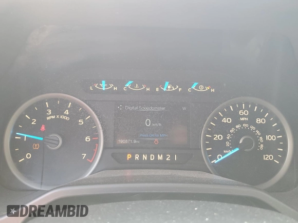 2015 Ford F-150 XLT with VIN 1FTEW1EP7FFD01693, listed as a Copart auction lot 62568385 with 190,871 mi miles and Salvage title. Bid and sale history available at DreamBid. Image 9.