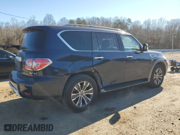 2018 Nissan Armada Platinum with VIN JN8AY2ND9JX001648, listed as a Copart auction lot 89330445 with 127,304 mi miles and Salvage Title. Bid and sale history available at carsss.com. Image 3.