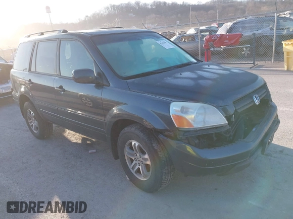 2005 Honda Pilot EX-L with VIN 5FNYF18505B036545, listed as a IAAI auction lot 41633967 with 184,038 mi miles. Bid and sale history available at carsss.com. Image 1.