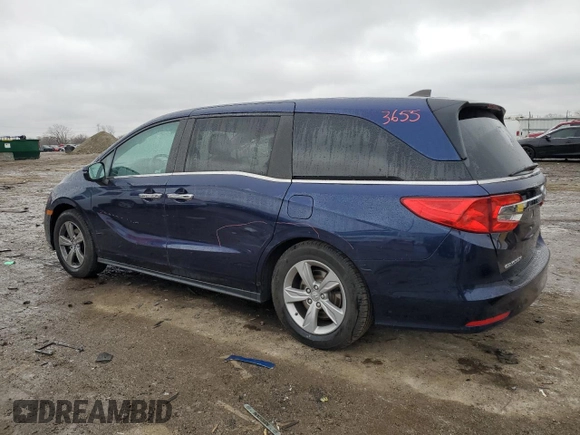 2020 Honda Odyssey EX with VIN 5FNRL6H56LB017408, listed as a Copart auction lot 44241645 with 75,520 mi miles and Salvage Title. Bid and sale history available at DreamBid. Image 2.