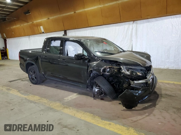 2020 Honda Ridgeline Sport with VIN 5FPYK3F16LB023763, listed as a Copart auction lot 71100094 with Not provided miles and Salvage title. Bid and sale history available at DreamBid. Image 4.