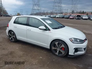 2019 Volkswagen Golf GTI S with VIN 3VW5T7AU3KM010736, listed as a IAAI auction lot 41620525 with 71,131 mi miles. Bid and sale history available at carsss.com. Image 1.