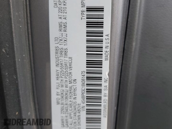 2008 Subaru Outback XT Limited with VIN 4S4BP63C184361475, listed as a Copart auction lot 80150844 with 195,699 mi miles and Salvage title. Bid and sale history available at DreamBid. Image 12.